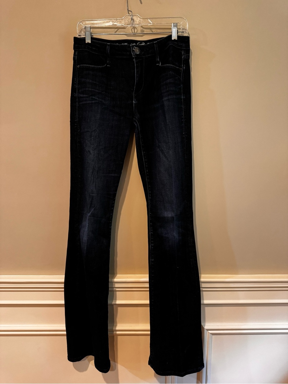 Vintage Hefner 542 Earnest Sewn Black Vivienne Flare & Wide Leg Jeans